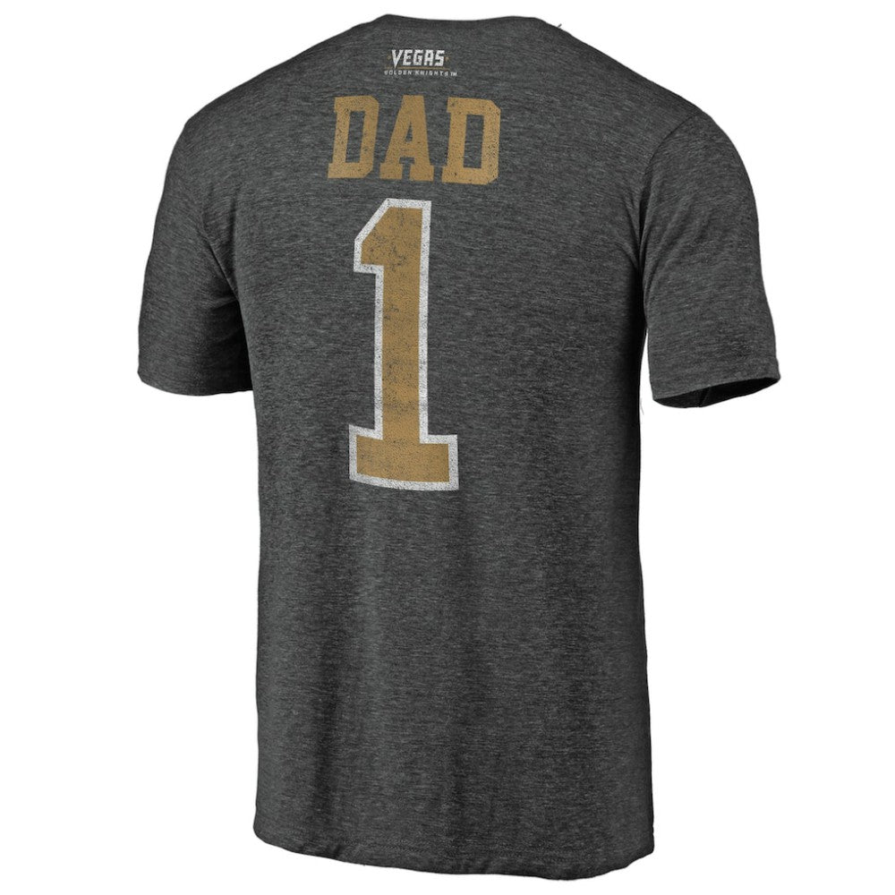 Vegas Golden Knights Greatest Dad Tri-Blend T-Shirt - Charcoal - NHL