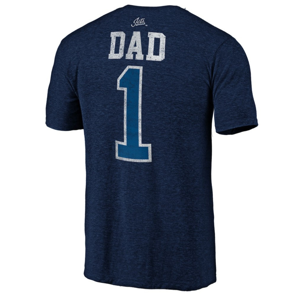 Winnipeg Jets Greatest Dad Tri-Blend T-Shirt - Navy - NHL