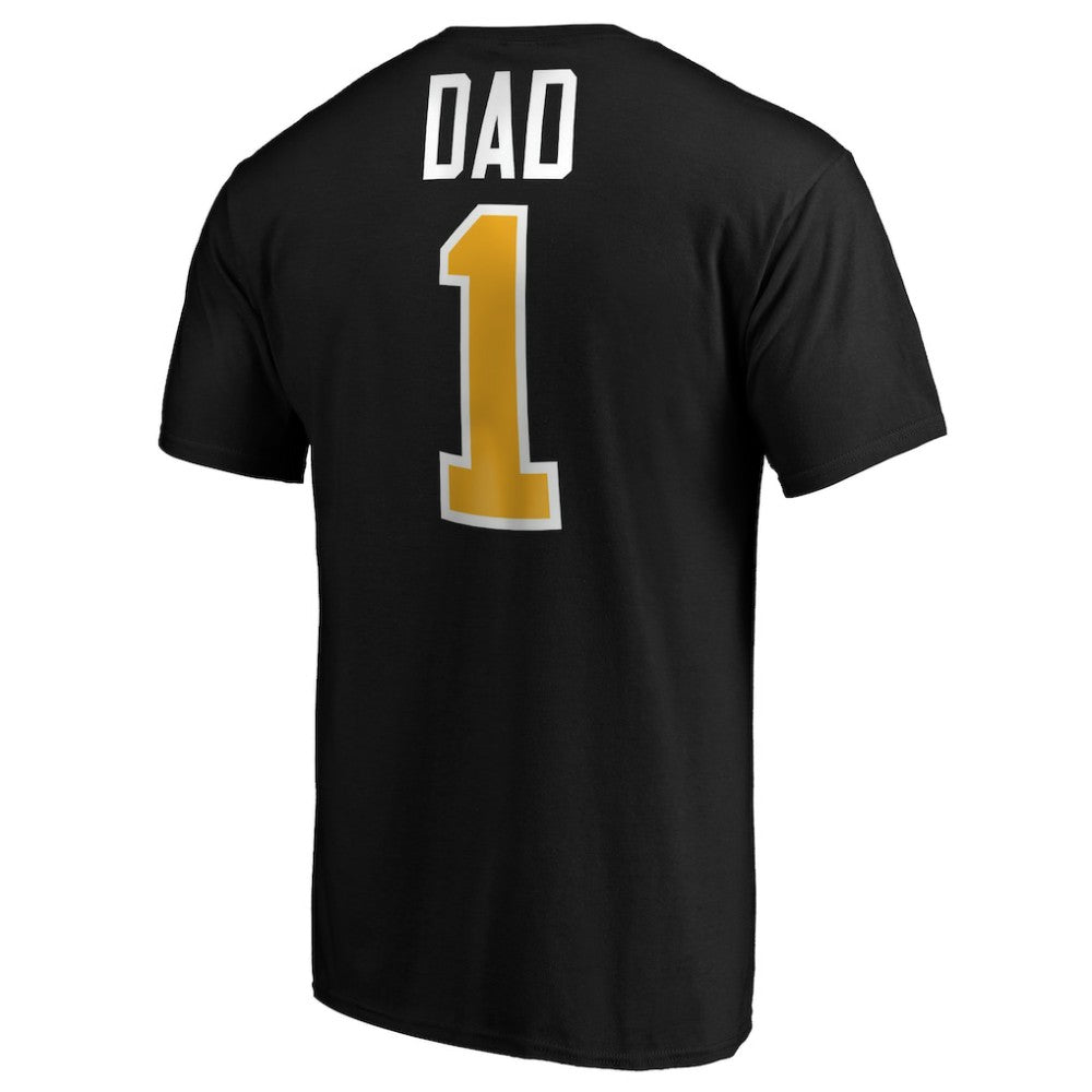 Boston Bruins #1 Dad Logo T-Shirt - Black - NHL