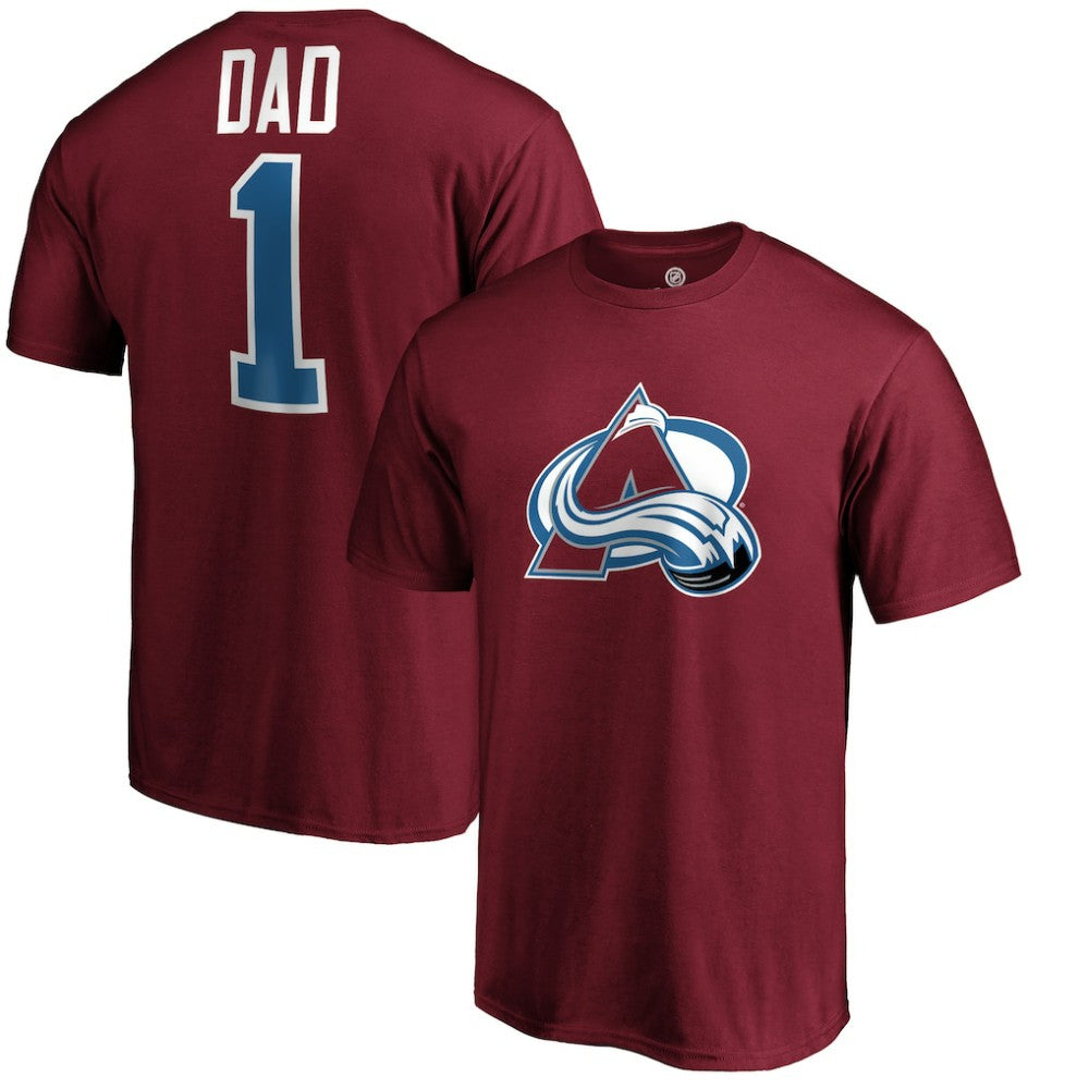 Colorado Avalanche #1 Dad T-Shirt - Burgundy - NHL