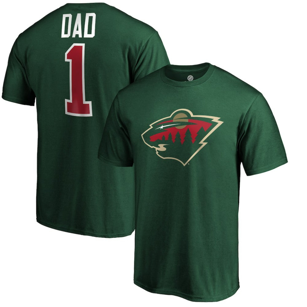 Minnesota Wild #1 Dad T-Shirt - Green - NHL