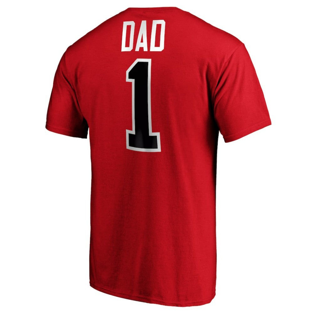 New Jersey Devils #1 Dad T-Shirt - Red - NHL