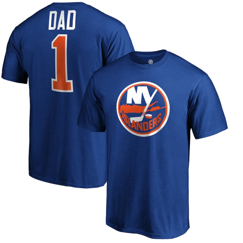 New York Islanders #1 Dad T-Shirt - Royal - NHL