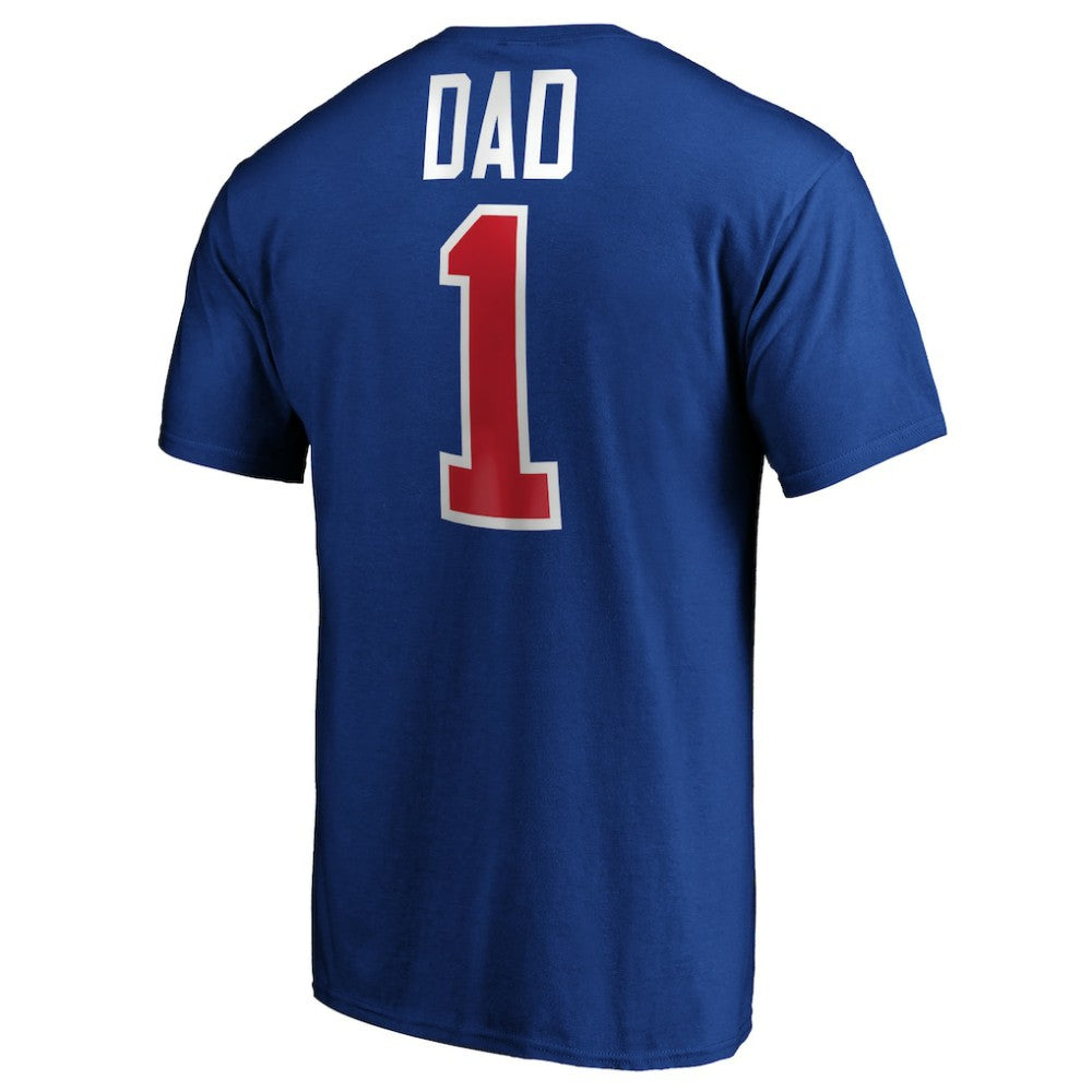 New York Rangers #1 Dad Logo T-Shirt - Blue - NHL