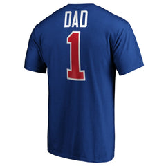 New York Rangers #1 Dad Logo T-Shirt - Blue - NHL