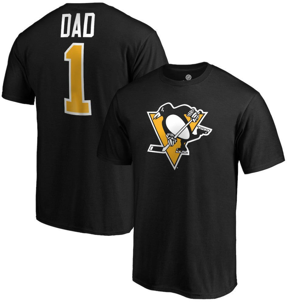 Pittsburgh Penguins #1 Dad Logo T-Shirt - Black - NHL