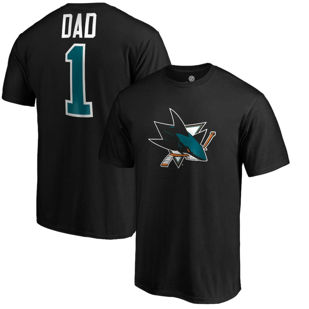 San Jose Sharks #1 Dad T-Shirt - Black - NHL