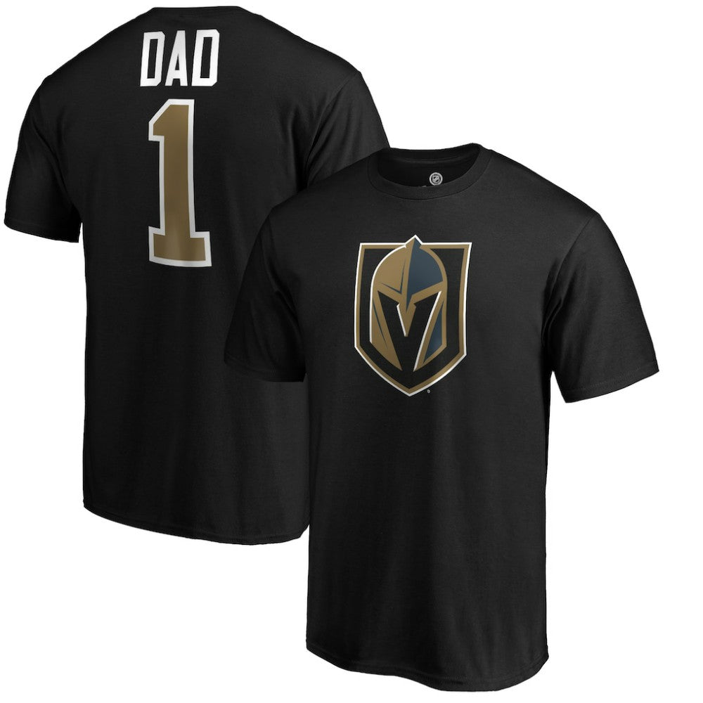 Vegas Golden Knights #1 Dad T-Shirt - Black - NHL