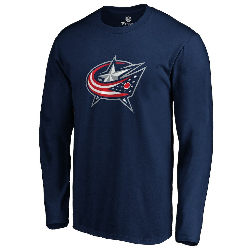 Columbus Blue Jackets #1 Dad Long Sleeve T-Shirt - Navy - NHL