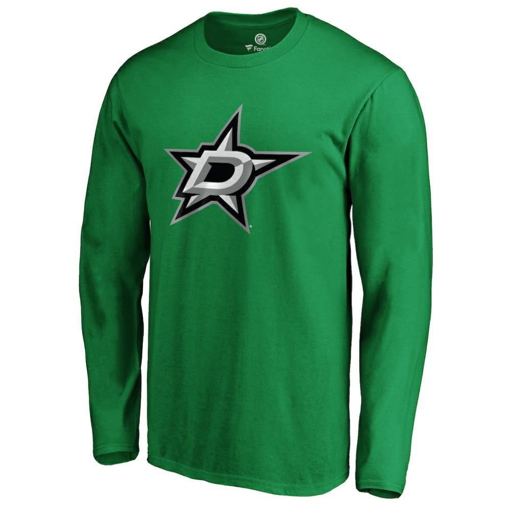 Dallas Stars #1 Dad Long Sleeve T-Shirt - Kelly Green - NHL