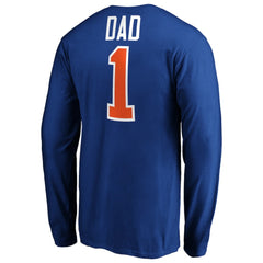 New York Islanders #1 Dad Long Sleeve T-Shirt - Royal - NHL