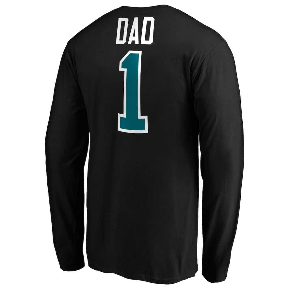 San Jose Sharks #1 Dad Long Sleeve T-Shirt - Black - NHL