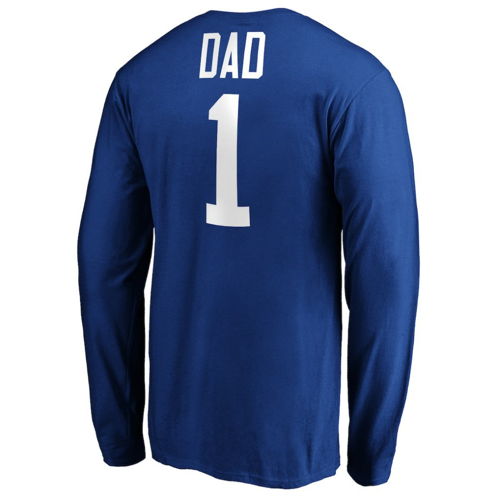 St. Louis Blues #1 Dad Long Sleeve T-Shirt - Blue - NHL