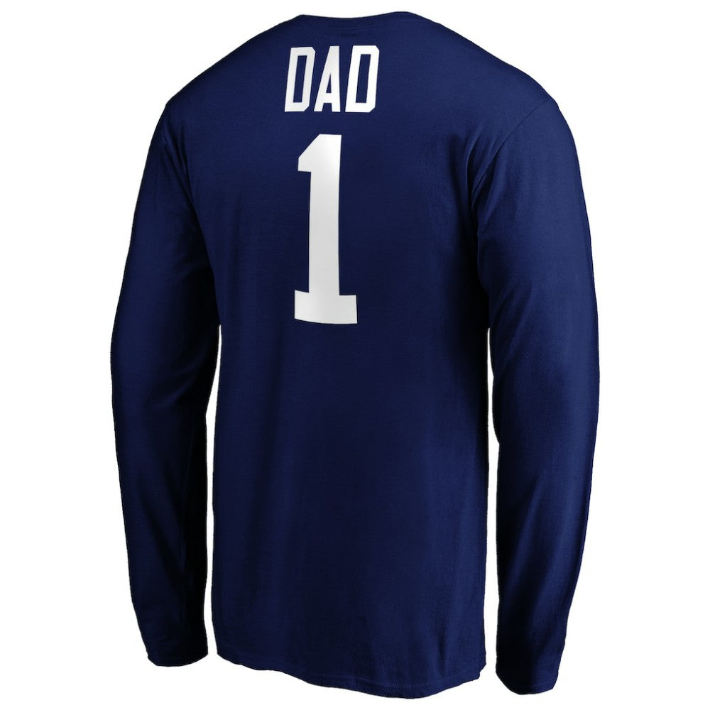 Toronto Maple Leafs #1 Dad Long Sleeve T-Shirt - Blue - NHL