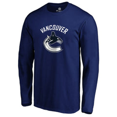Vancouver Canucks #1 Dad Long Sleeve T-Shirt - Blue - NHL