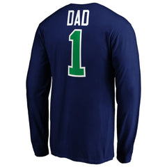 Vancouver Canucks #1 Dad Long Sleeve T-Shirt - Blue - NHL
