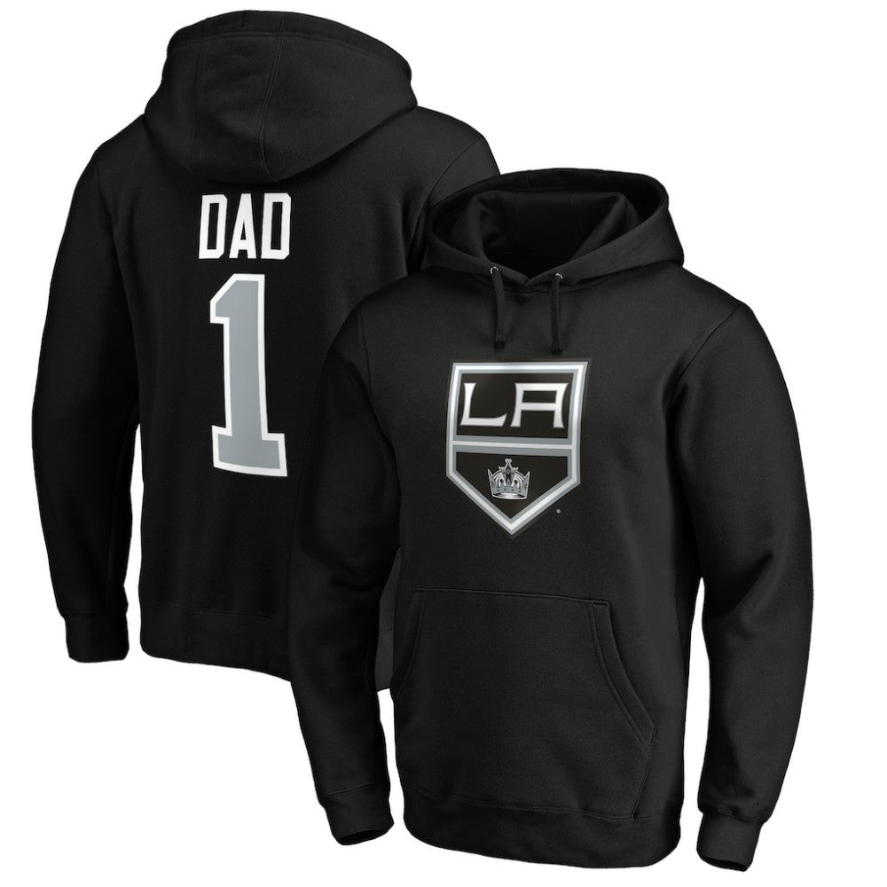 Los Angeles Kings #1 Dad Pullover Hoodie - Black - NHL