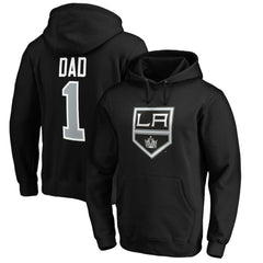 Los Angeles Kings #1 Dad Pullover Hoodie - Black - NHL