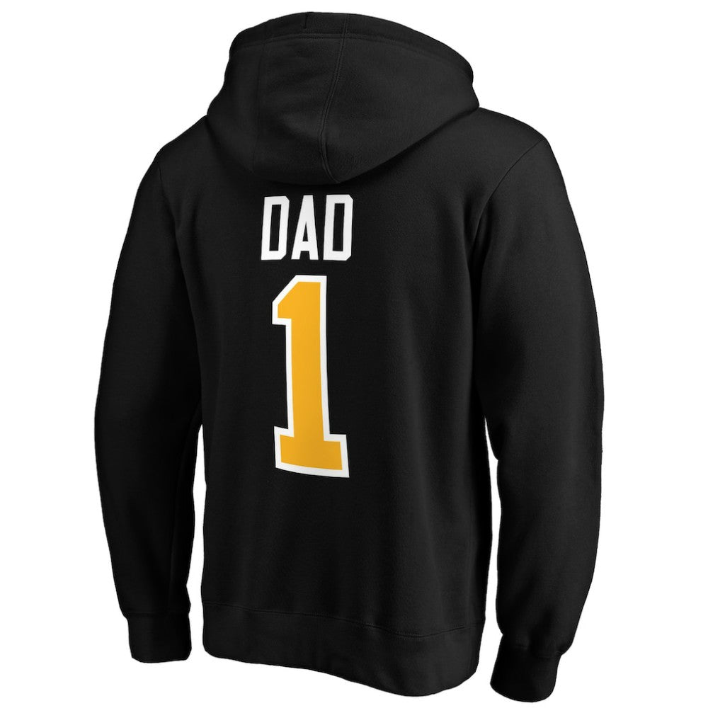 Pittsburgh Penguins #1 Dad Pullover Hoodie - Black - NHL