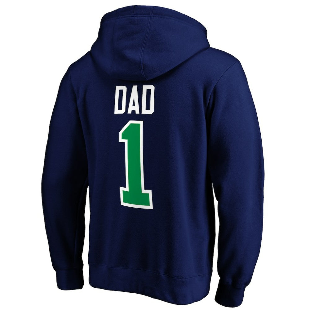 Vancouver Canucks #1 Dad Pullover Hoodie - Blue - NHL
