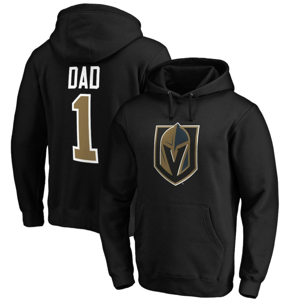 Vegas Golden Knights #1 Dad Pullover Hoodie - Black - NHL