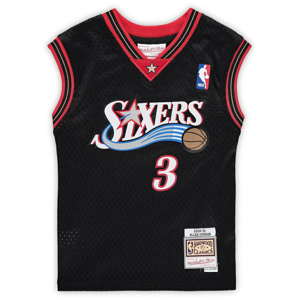 Allen Iverson Philadelphia 76ers Preschool 2000-2001 Hardwood Classics Throwback Team Jersey Black - NBA