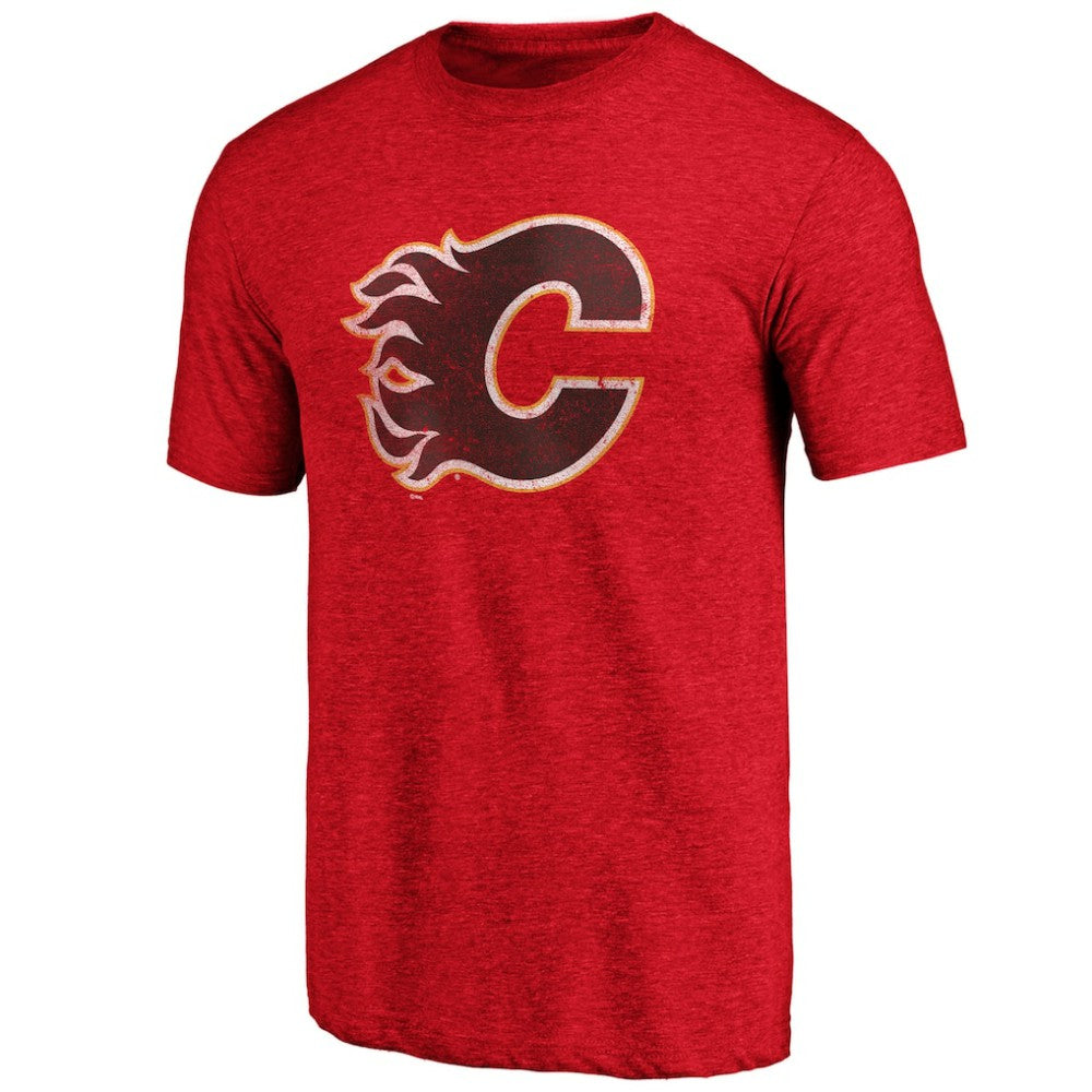 Calgary Flames Greatest Dad Tri-Blend T-Shirt - Red - NHL
