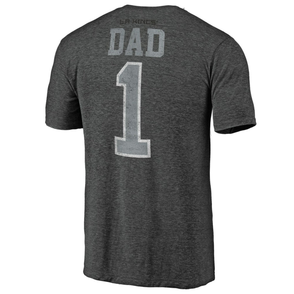 Los Angeles Kings Greatest Dad Tri-Blend T-Shirt - Charcoal - NHL