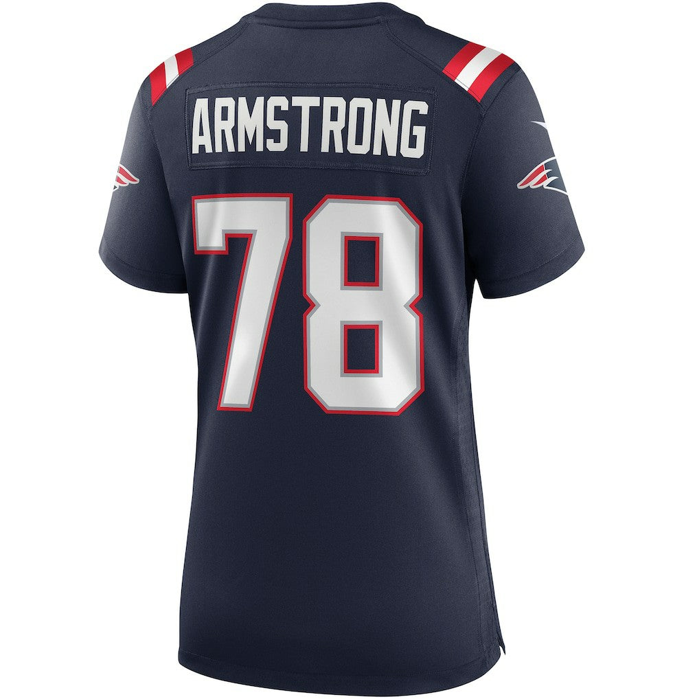 Bruce Armstrong New England Patriots Women's Game Retired Player Jersey Navy | Nike for Sale