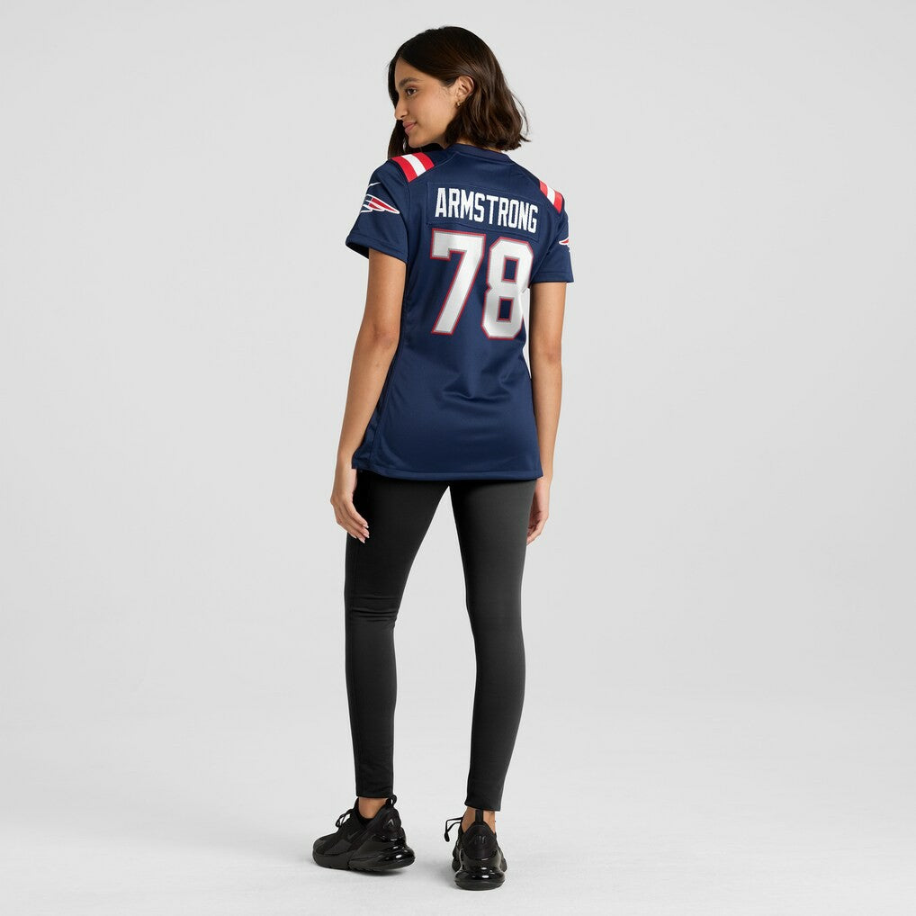 Bruce Armstrong New England Patriots Women's Game Retired Player Jersey Navy | Nike for Sale