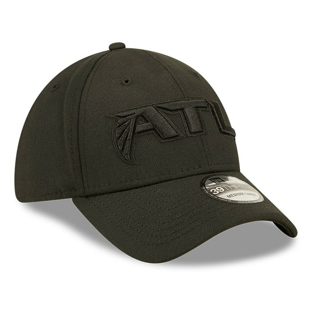 Atlanta Falcons New Era Black On Black Alternate Logo 39THIRTY Flex Hat | NFL