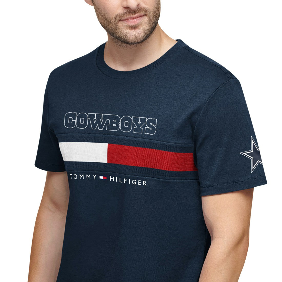 Dallas Cowboys Tommy Hilfiger Insert T-Shirt Navy | NFL