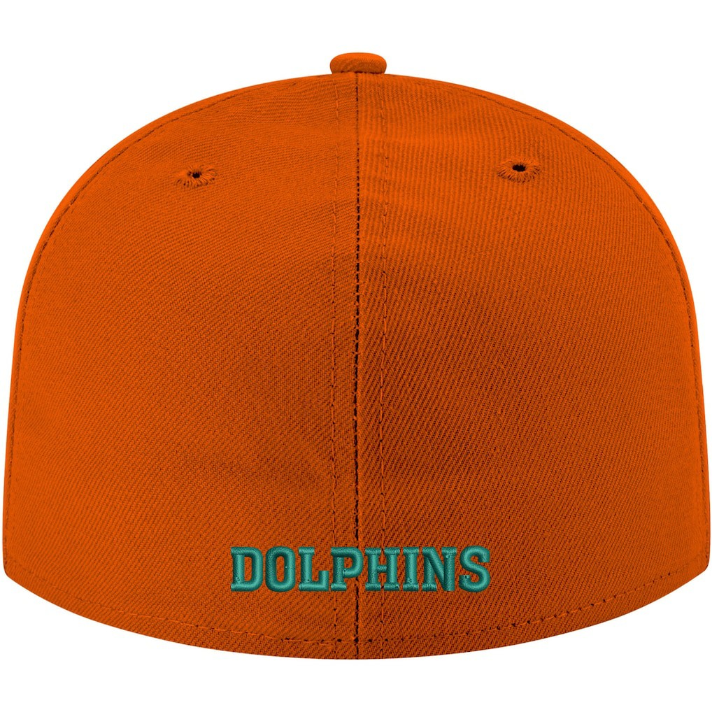 Miami Dolphins New Era Omaha Throwback 59FIFTY Fitted Hat Orange | NFL