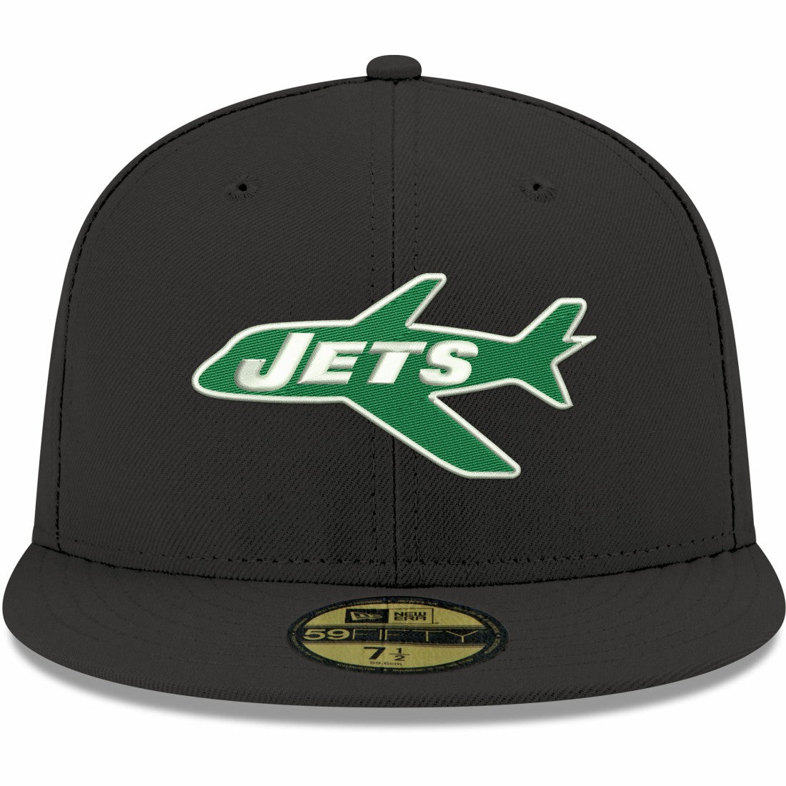 New York Jets New Era Omaha Throwback 59FIFTY Fitted Hat Black | NFL
