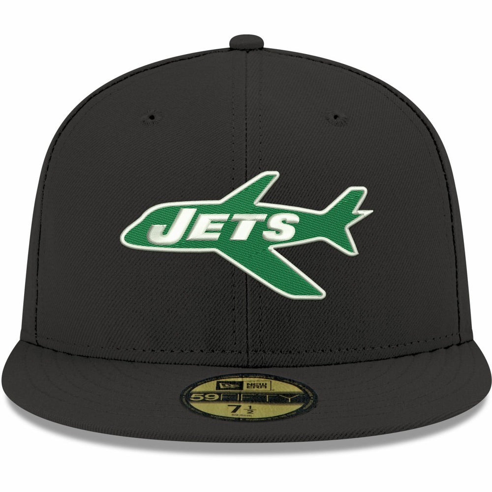 New York Jets New Era Omaha Throwback 59FIFTY Fitted Hat Black | NFL