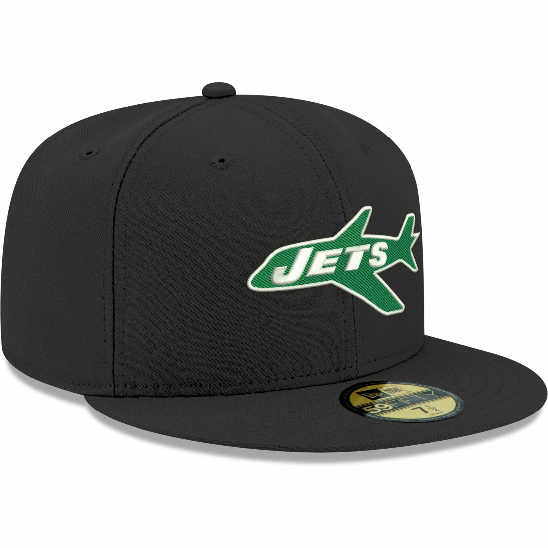 New York Jets New Era Omaha Throwback 59FIFTY Fitted Hat Black | NFL
