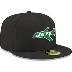 New York Jets New Era Omaha Throwback 59FIFTY Fitted Hat Black | NFL