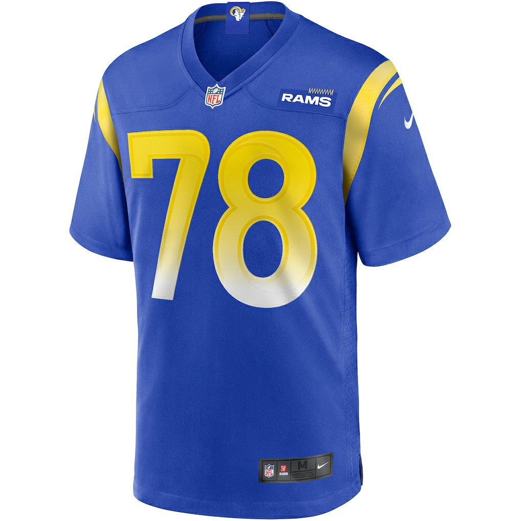 Jackie Slater Los Angeles Rams Game Retired Player Jersey Royal | Nike for Sale