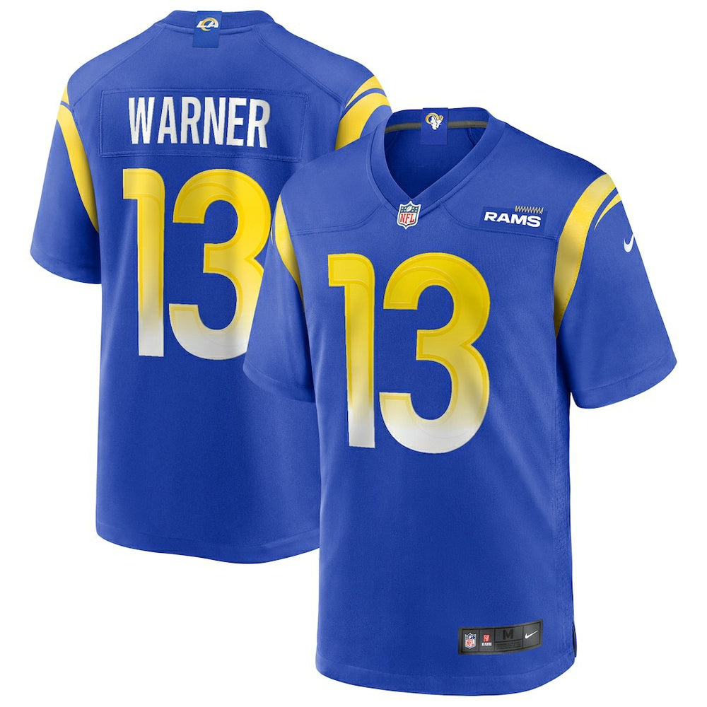 Kurt Warner Los Angeles Rams Game Retired Player Jersey Royal | Nike for Sale