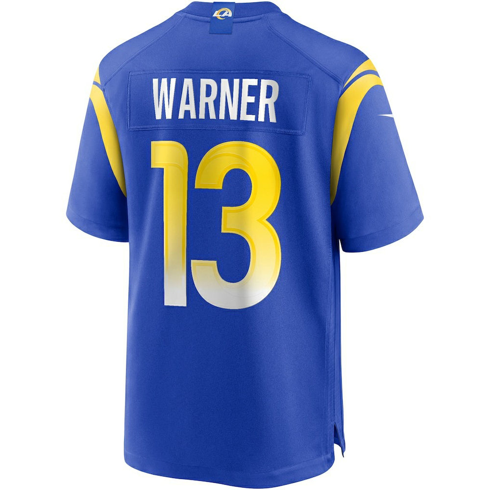 Kurt Warner Los Angeles Rams Game Retired Player Jersey Royal | Nike for Sale