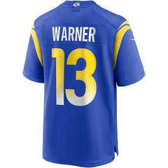 Kurt Warner Los Angeles Rams Game Retired Player Jersey Royal | Nike for Sale