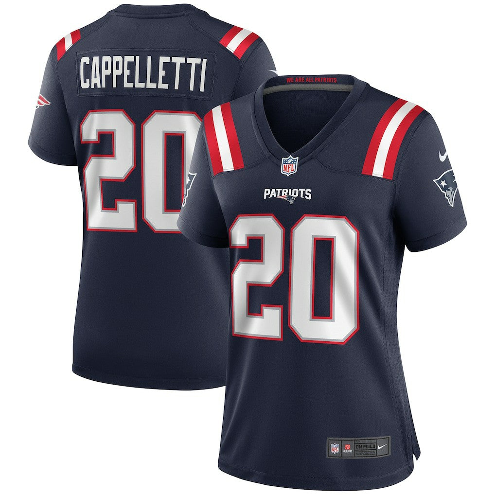 Gino Cappelletti New England Patriots Women's Game Retired Player Jersey Navy | Nike for Sale
