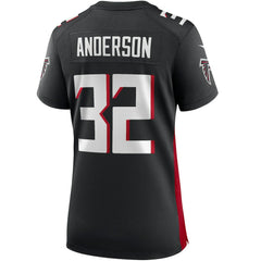 Jamal Anderson Atlanta Falcons Women's Game Retired Player Jersey Black | Nike for Sale