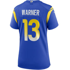 Kurt Warner Los Angeles Rams Women's Game Retired Player Jersey Royal | Nike for Sale