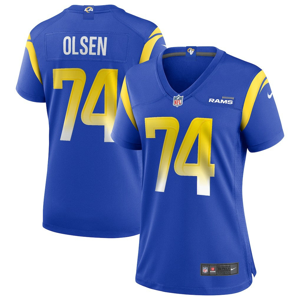 Merlin Olsen Los Angeles Rams Women's Game Retired Player Jersey Royal | Nike for Sale