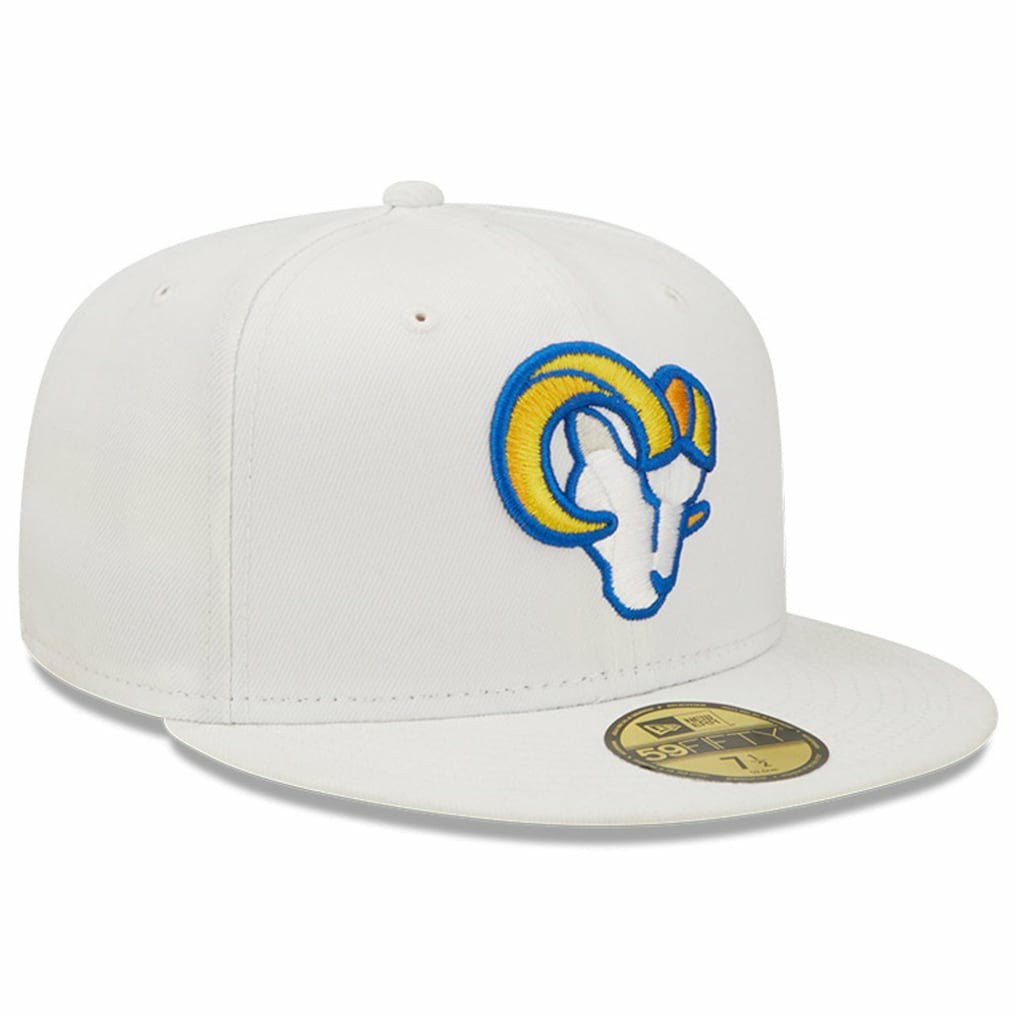 Los Angeles Rams New Era Omaha Ram Head 59FIFTY Fitted Hat White | NFL
