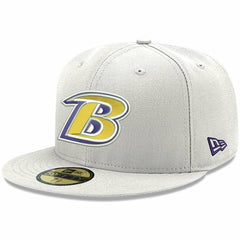 Baltimore Ravens New Era Omaha Lettermark 59FIFTY Fitted Hat White | NFL