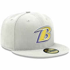 Baltimore Ravens New Era Omaha Lettermark 59FIFTY Fitted Hat White | NFL