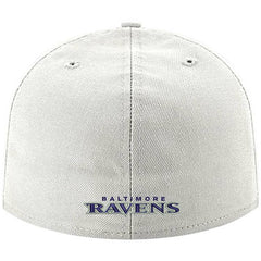 Baltimore Ravens New Era Omaha Lettermark 59FIFTY Fitted Hat White | NFL