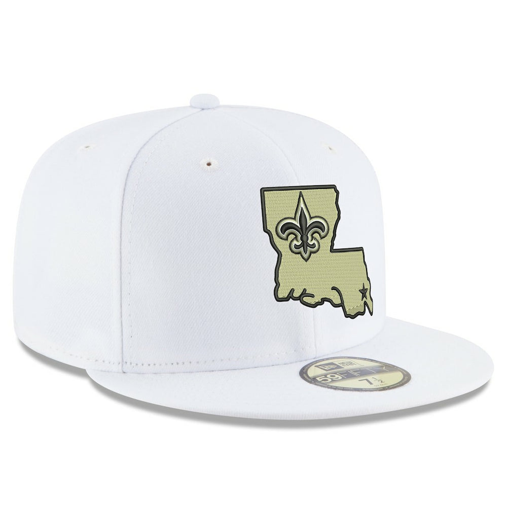 New Orleans Saints New Era Omaha Alternate Logo 59FIFTY Fitted Hat White | NFL